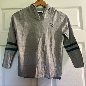Girl Scout Hoodie shirt with Teal Stripes Size 10